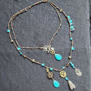Silpada Charm multi-stone necklace 36in